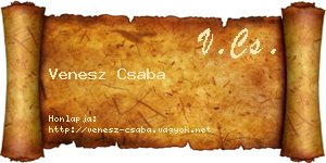 Venesz Csaba névjegykártya