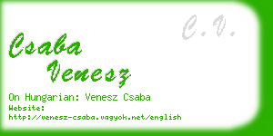 csaba venesz business card